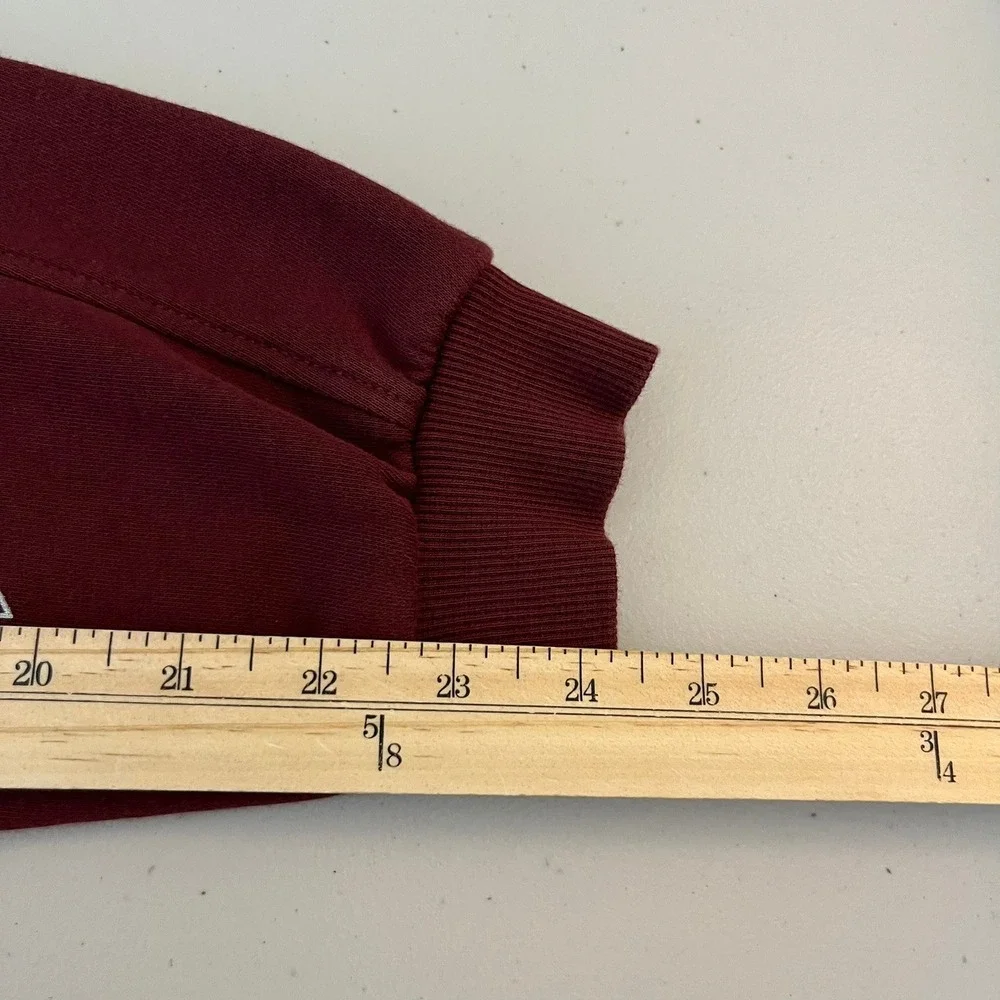 Nike Kids Maroon Fleece Jogger Sweatpants Large Vertical Logo Graphic Burgundy